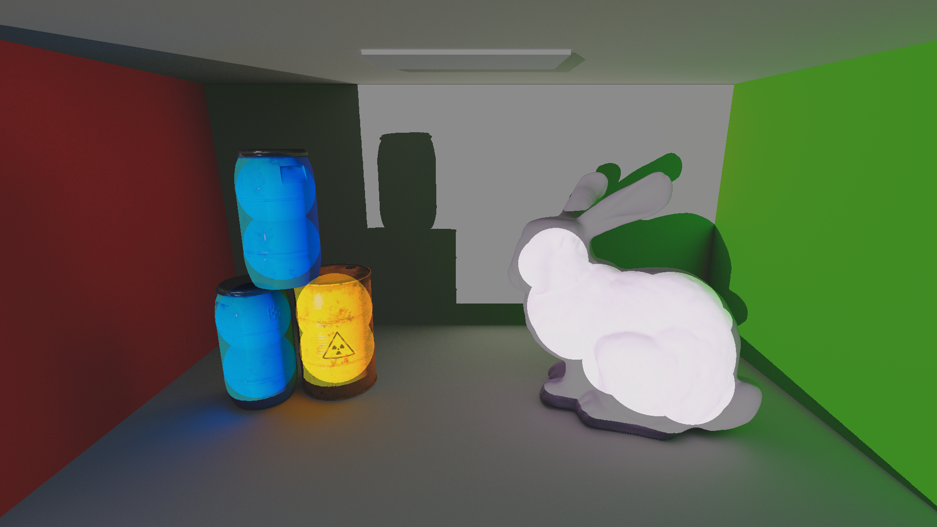 Visualization of sphere set proxy geometry, with superimposed diffuse global illumination